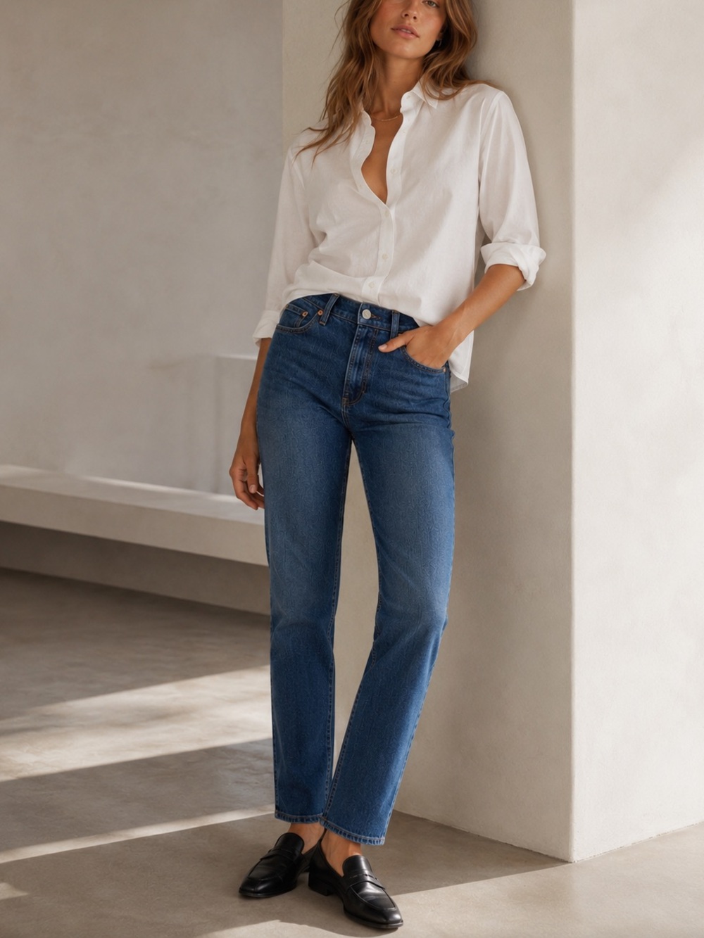 New GAP High Rise Straight Leg Jeans | Dark Wash | Tall